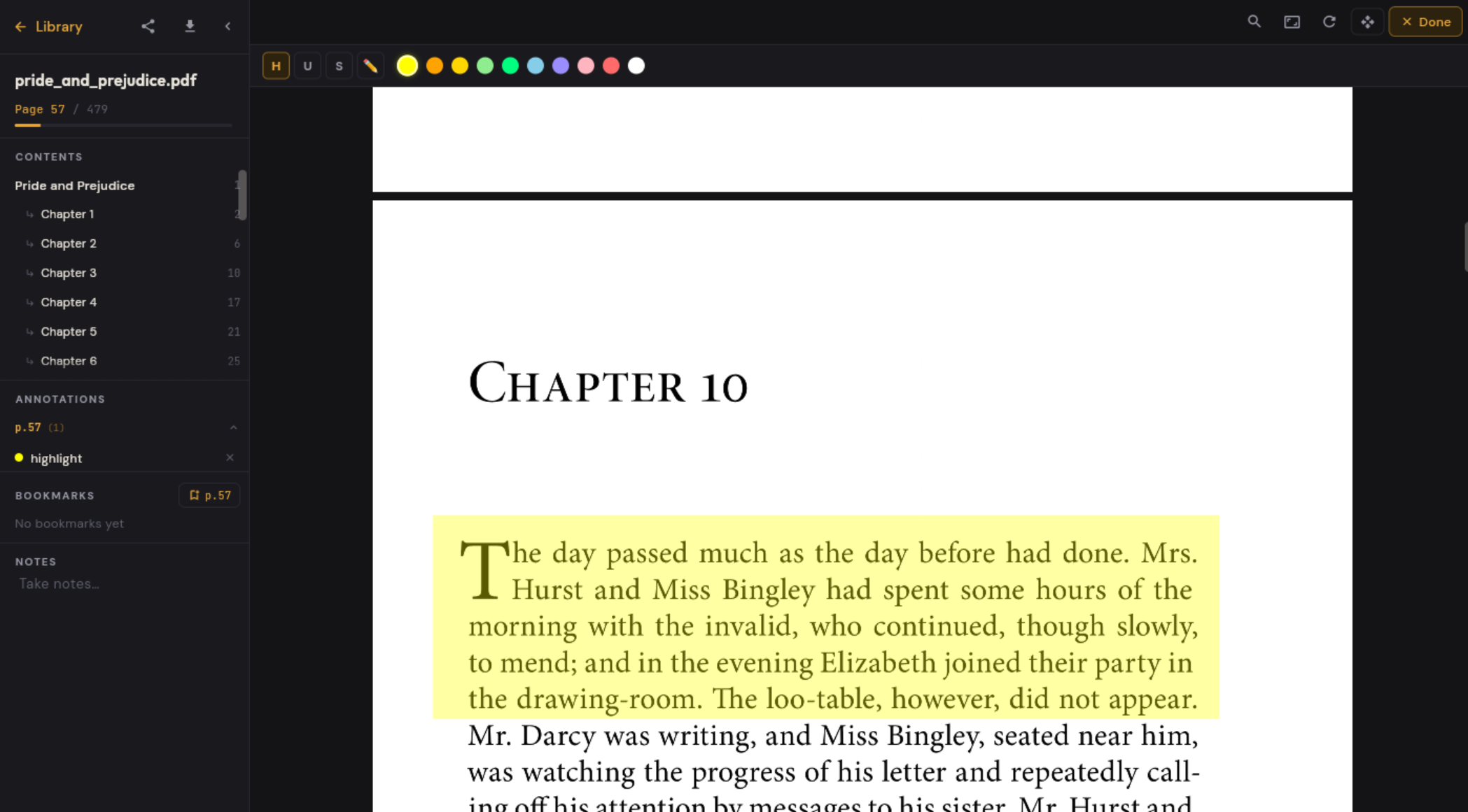 Highlights while reading